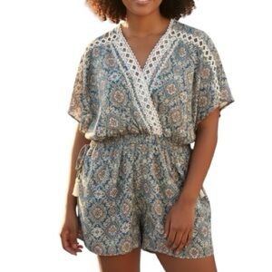 NWT Davi & Dani Romper Boho Plus Size 3X